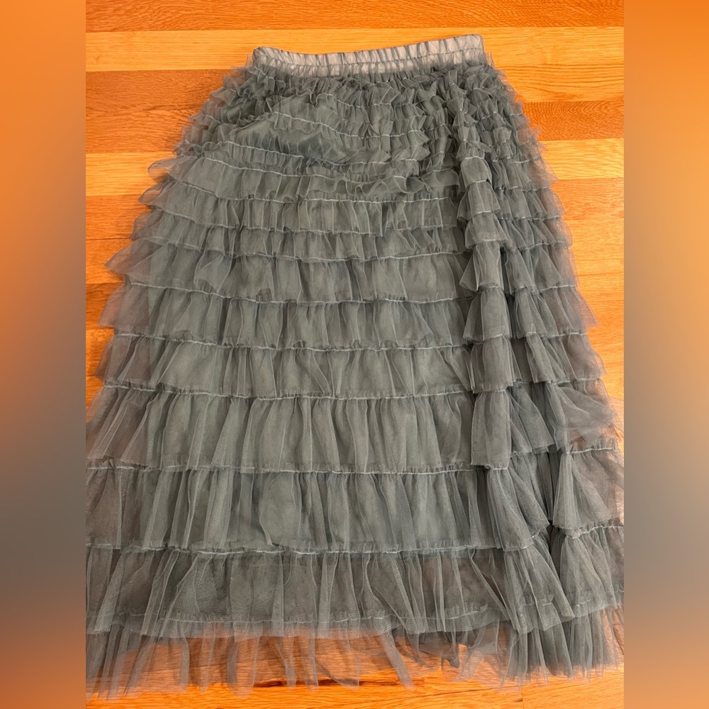 Chicwish Green Tulle Skirt